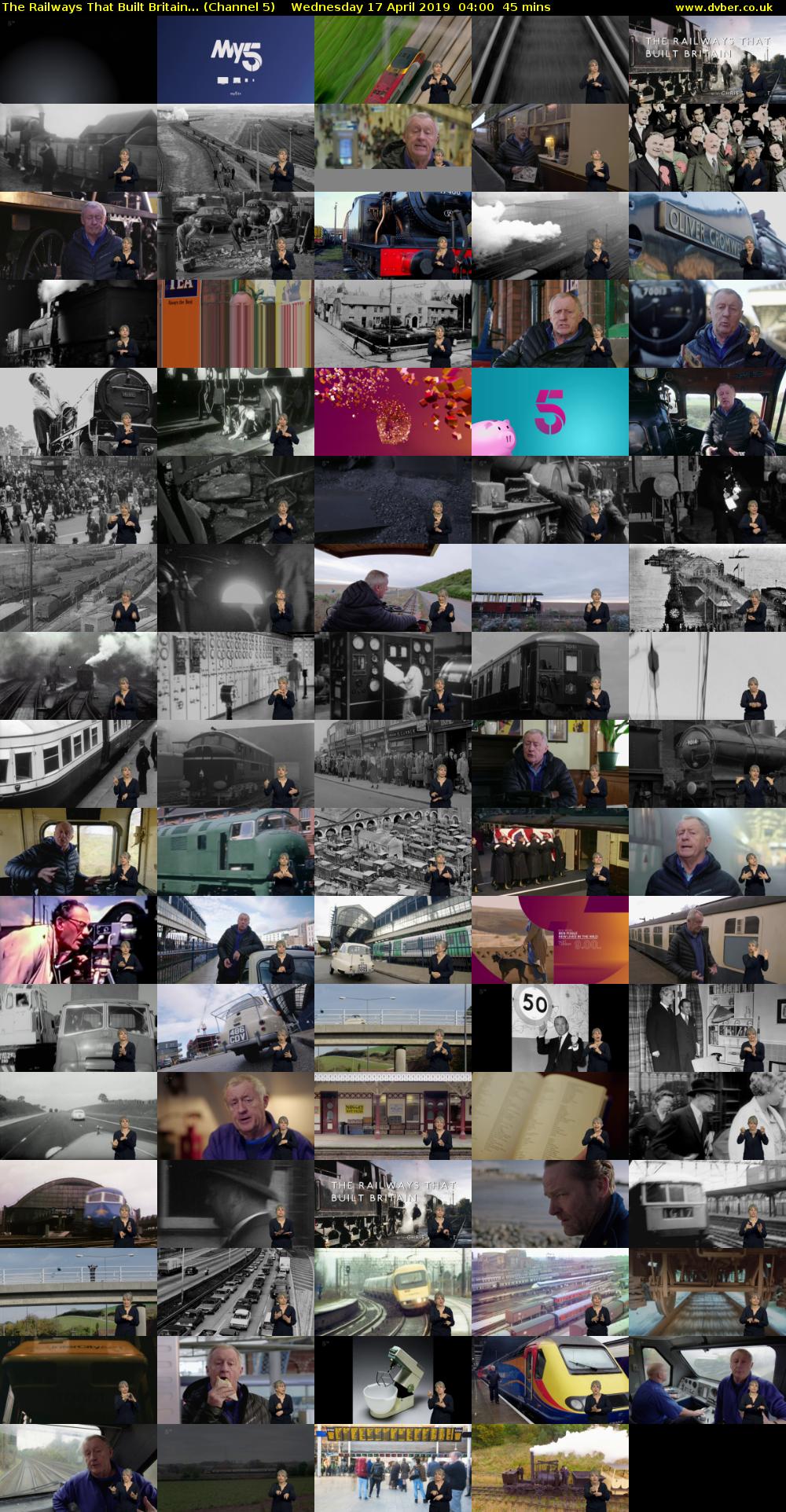 The Railways That Built Britain... (Channel 5) Wednesday 17 April 2019 04:00 - 04:45