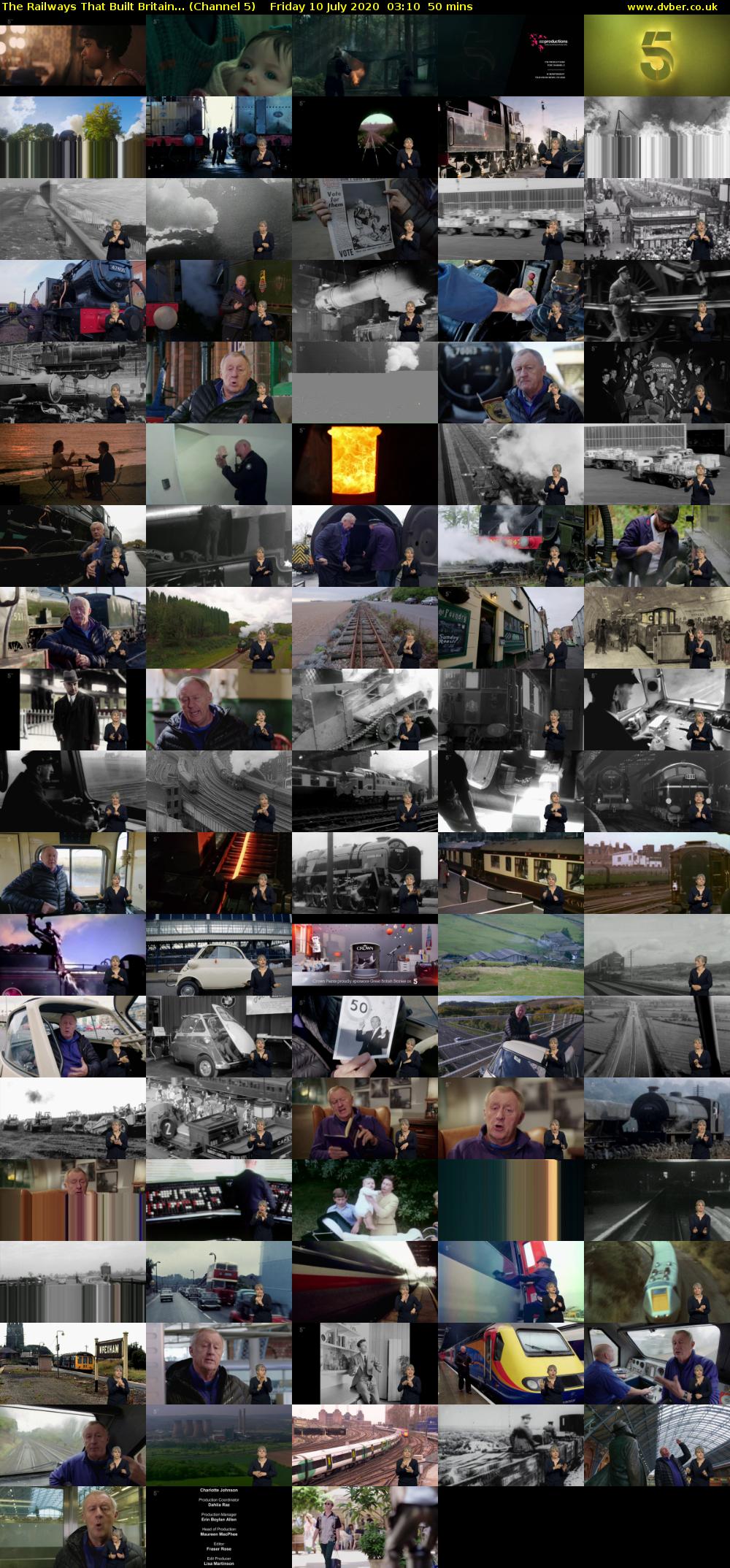 The Railways That Built Britain... (Channel 5) Friday 10 July 2020 03:10 - 04:00