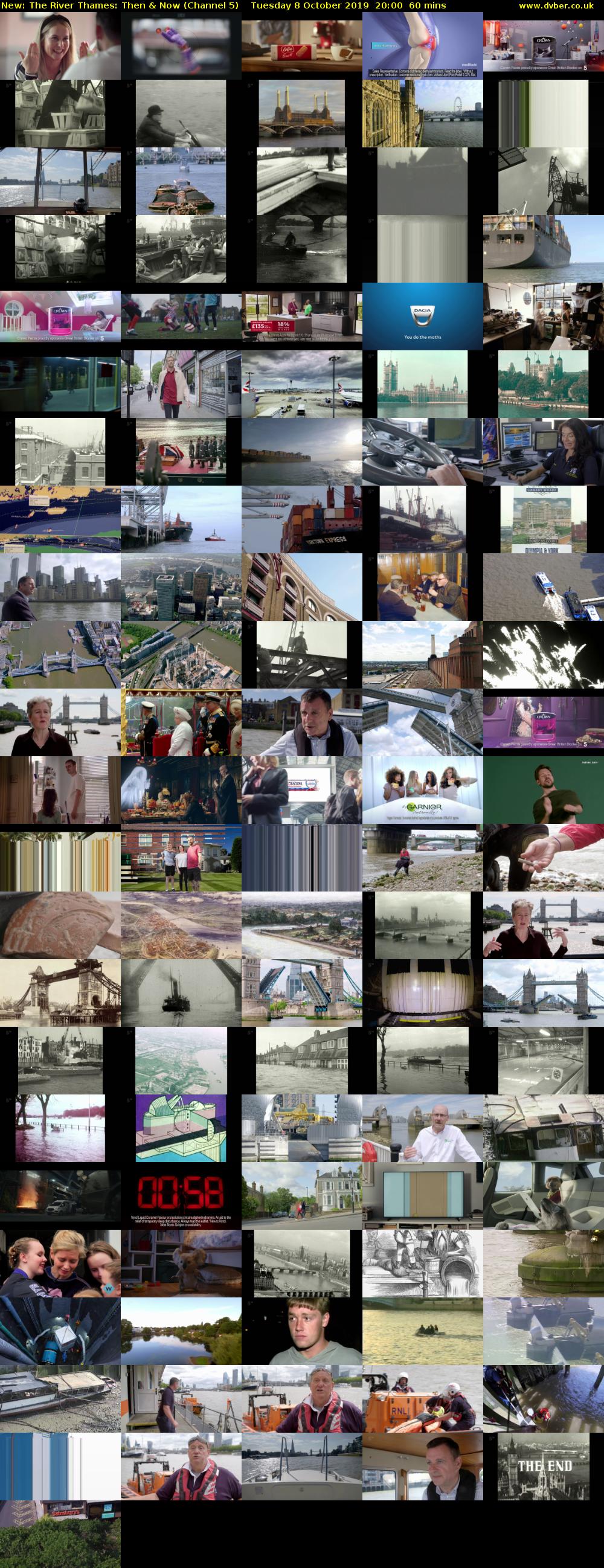 The River Thames: Then & Now (Channel 5) Tuesday 8 October 2019 20:00 - 21:00