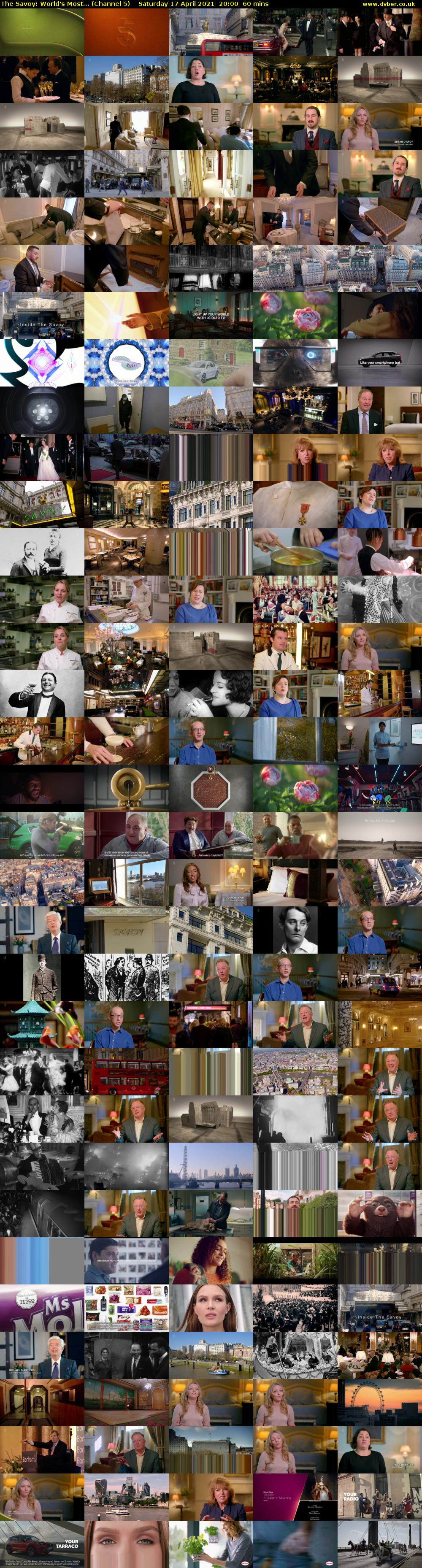 The Savoy: World's Most... (Channel 5) Saturday 17 April 2021 20:00 - 21:00