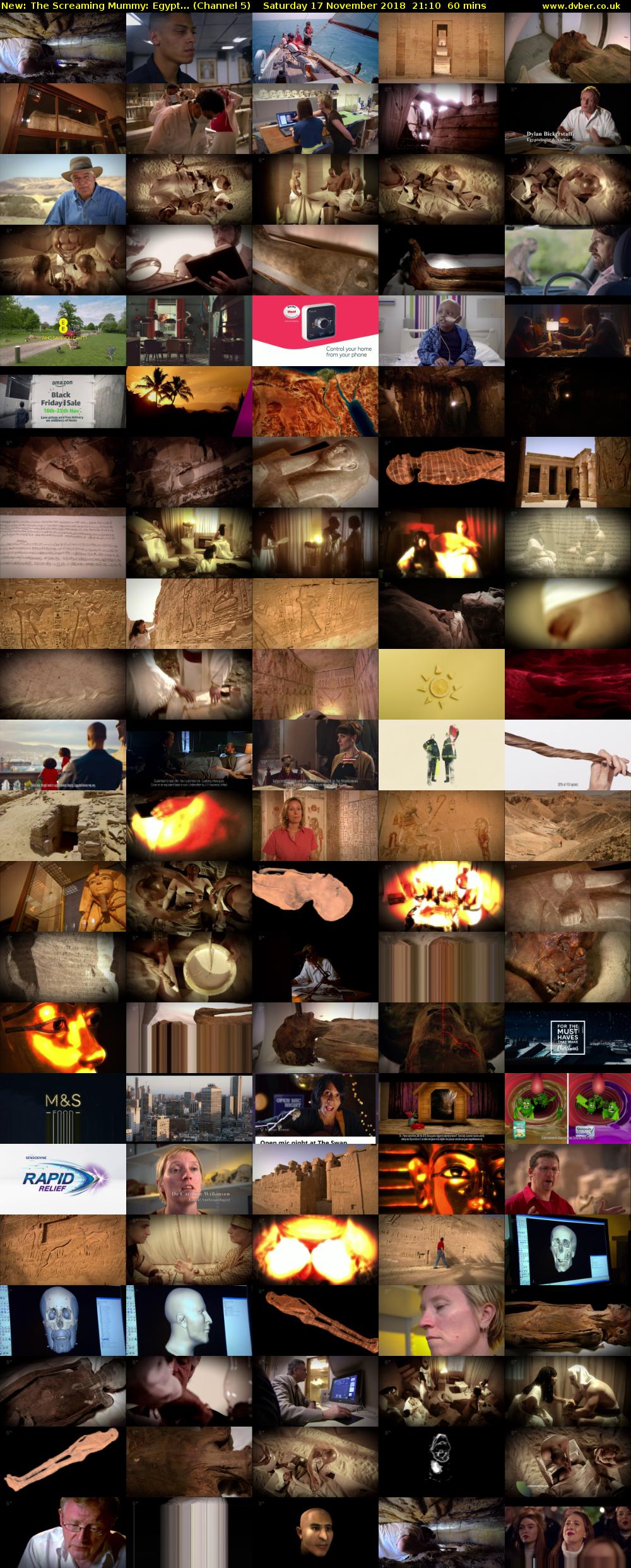 The Screaming Mummy: Egypt... (Channel 5) Saturday 17 November 2018 21:10 - 22:10