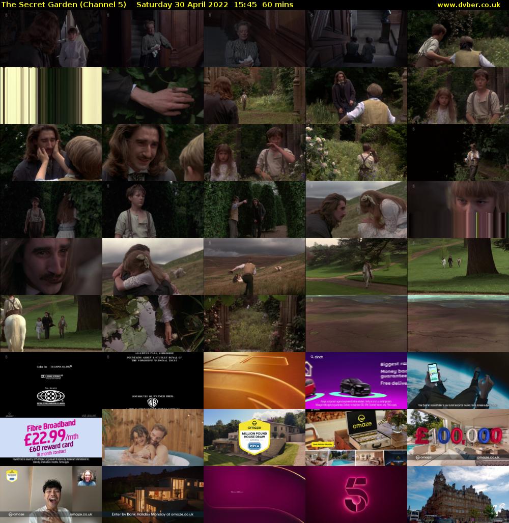 The Secret Garden (Channel 5) Saturday 30 April 2022 15:45 - 16:45
