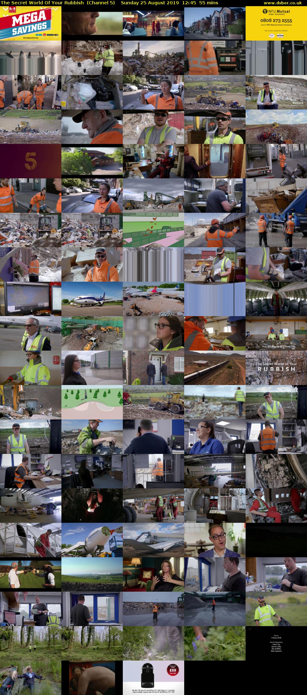The Secret World Of Your Rubbish  (Channel 5) Sunday 25 August 2019 12:45 - 13:40