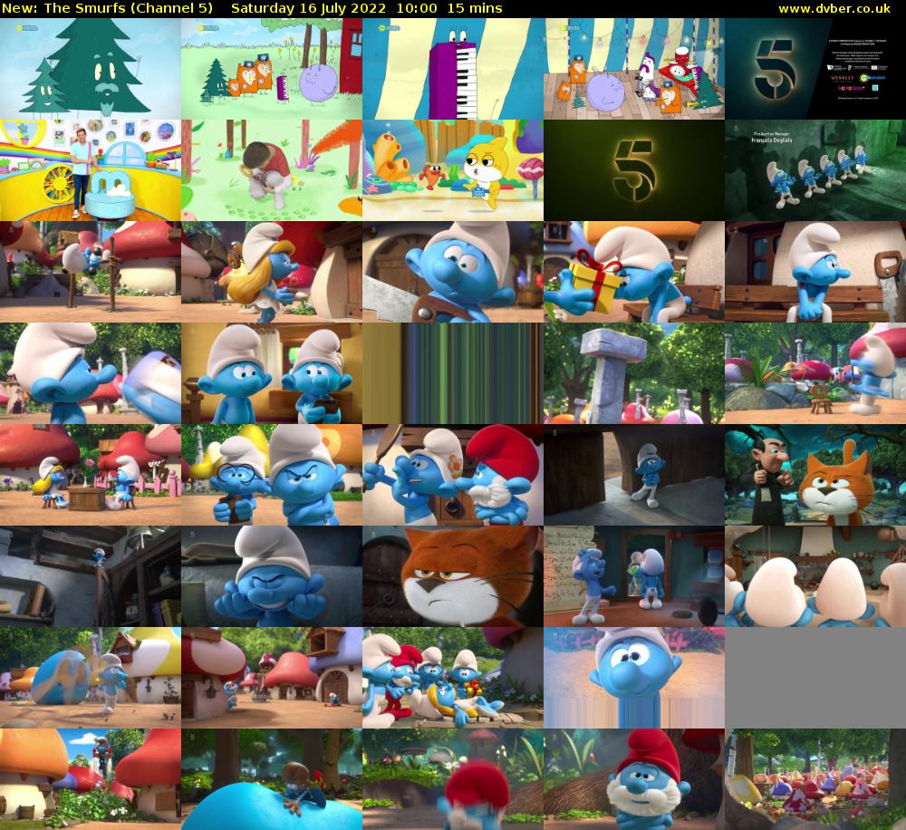 The Smurfs (Channel 5) Saturday 16 July 2022 10:00 - 10:15