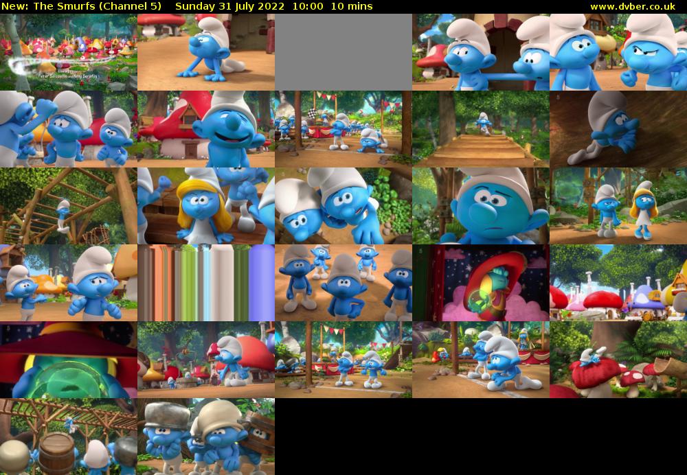 The Smurfs (Channel 5) Sunday 31 July 2022 10:00 - 10:10