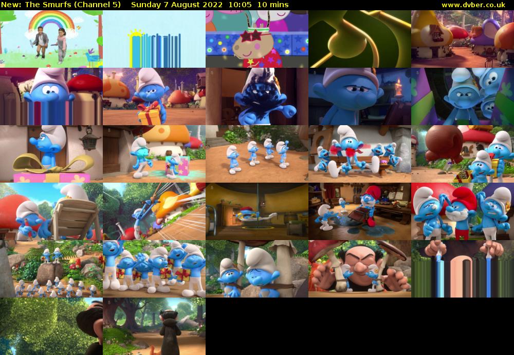 The Smurfs (Channel 5) Sunday 7 August 2022 10:05 - 10:15