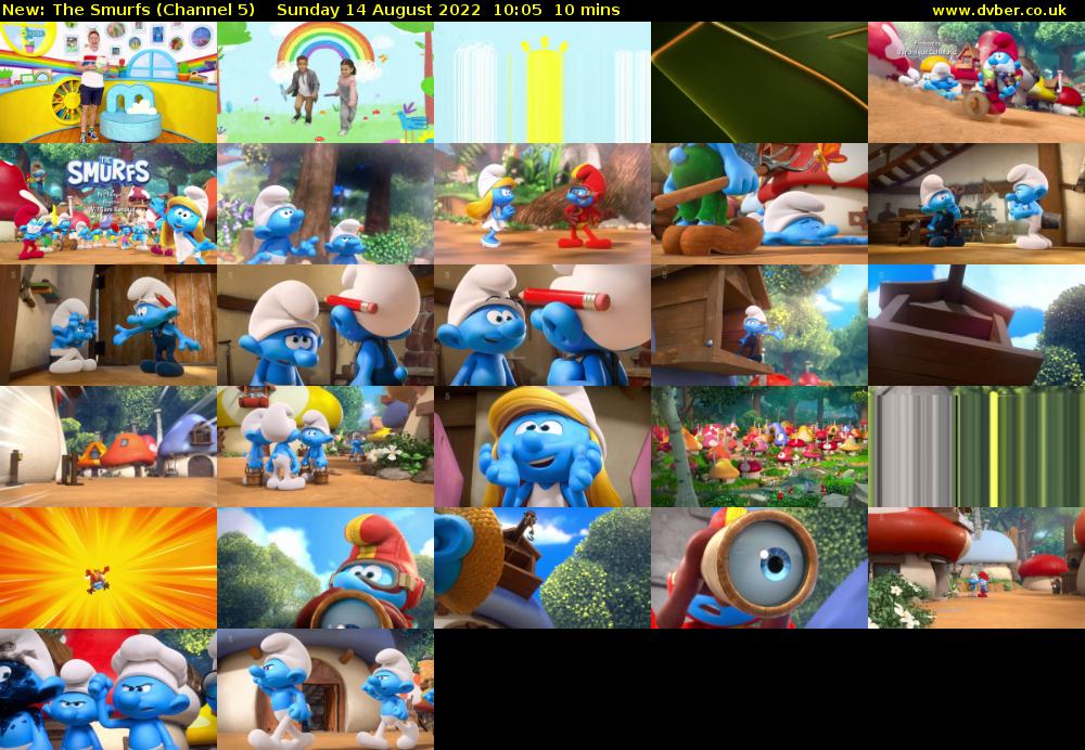 The Smurfs (Channel 5) Sunday 14 August 2022 10:05 - 10:15