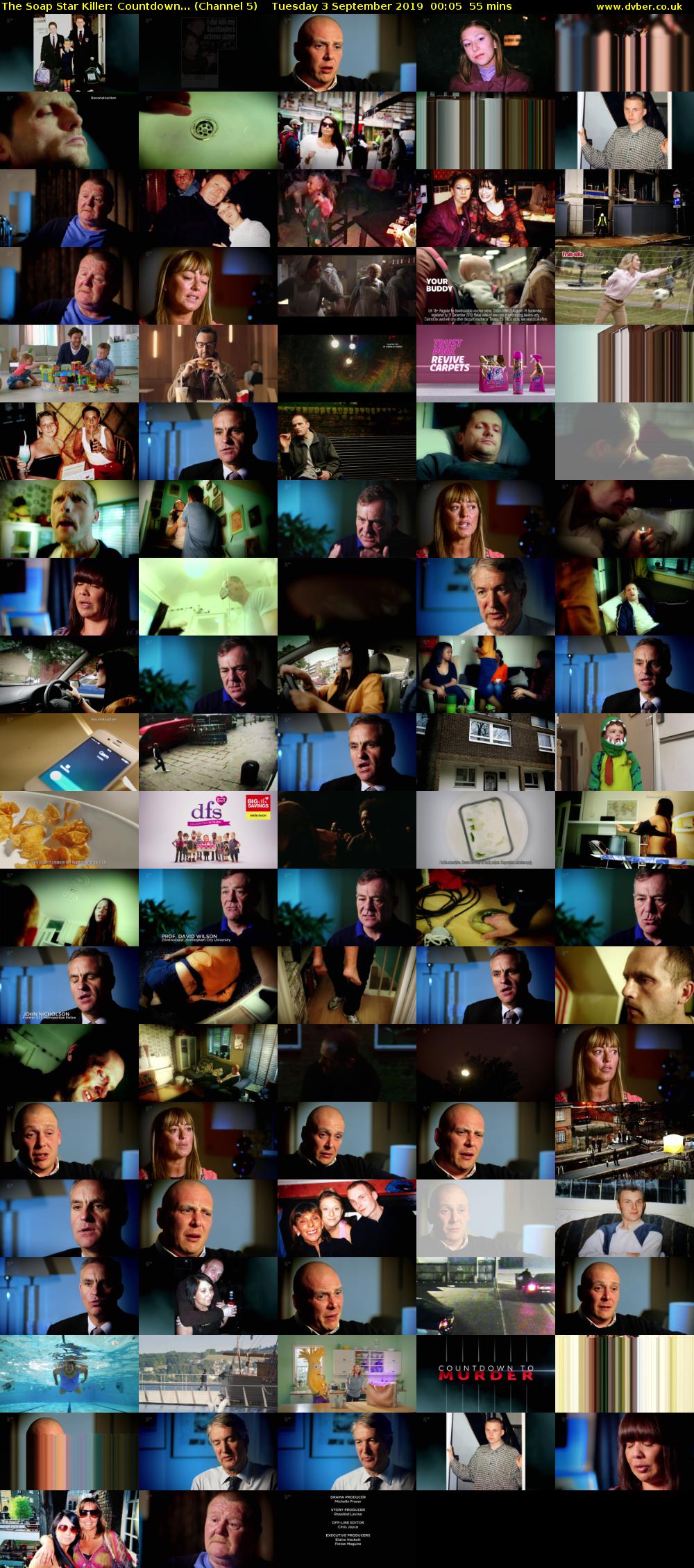 The Soap Star Killer: Countdown... (Channel 5) Tuesday 3 September 2019 00:05 - 01:00
