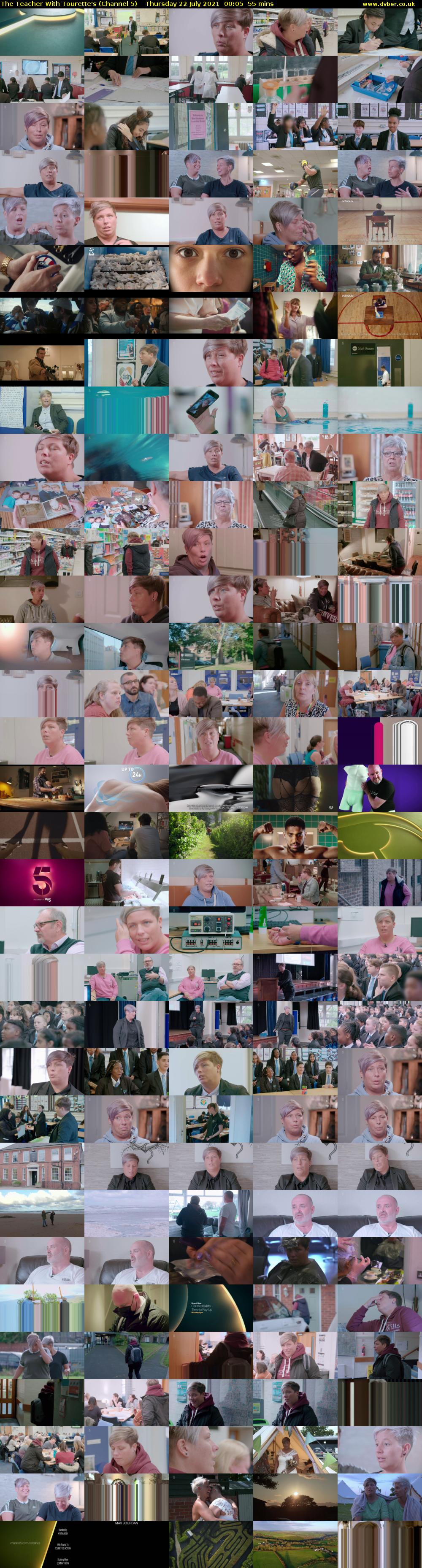 The Teacher With Tourette's (Channel 5) Thursday 22 July 2021 00:05 - 01:00