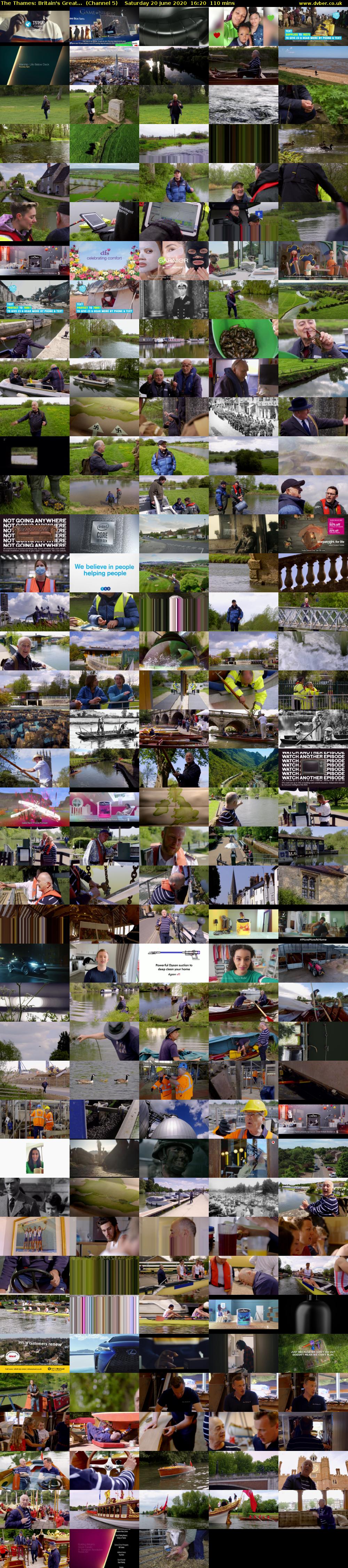 The Thames: Britain's Great...  (Channel 5) Saturday 20 June 2020 16:20 - 18:10