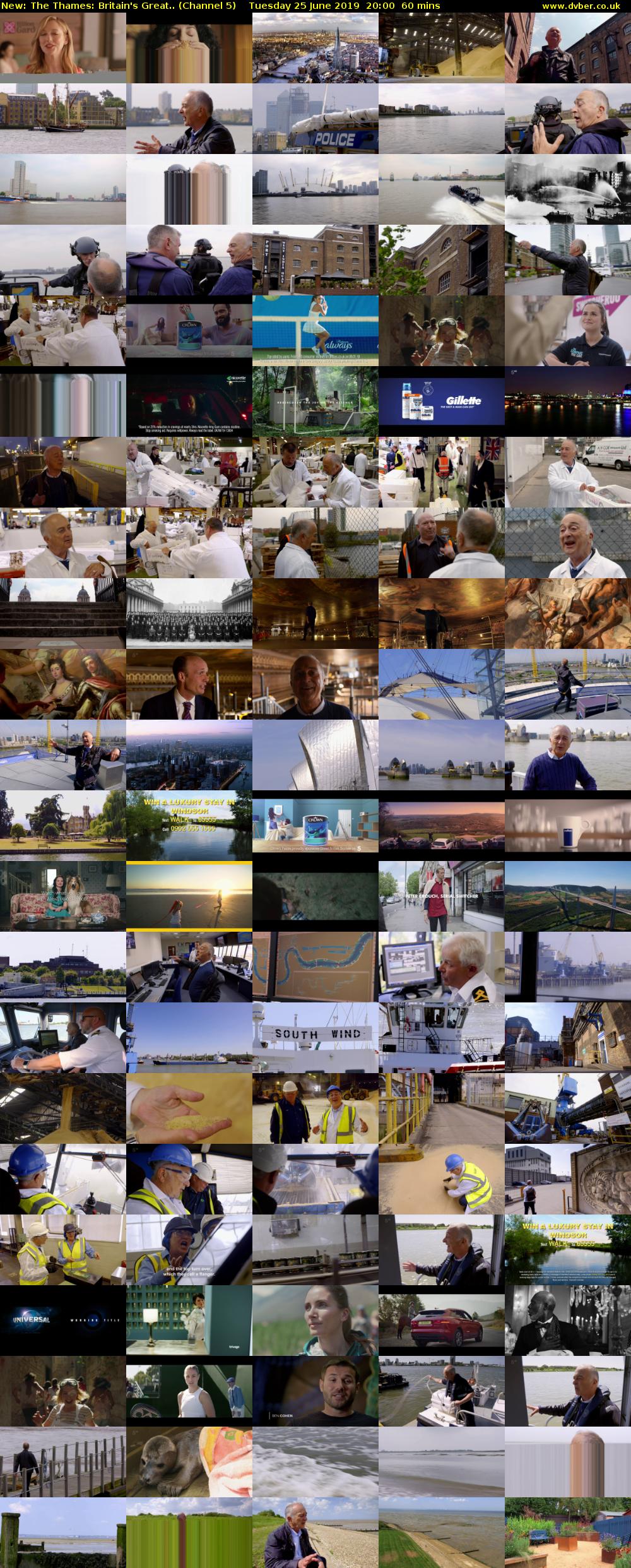 The Thames: Britain's Great.. (Channel 5) Tuesday 25 June 2019 20:00 - 21:00
