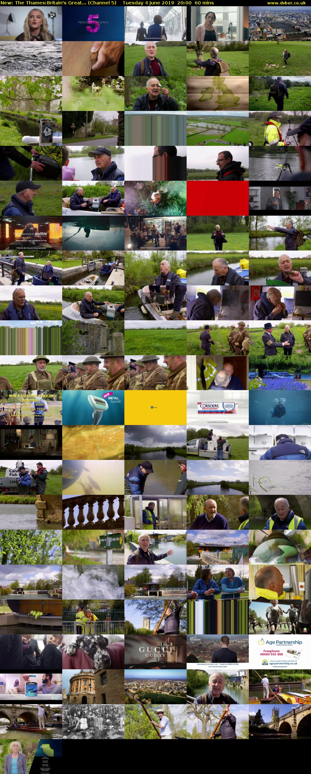 The Thames:Britain's Great... (Channel 5) Tuesday 4 June 2019 20:00 - 21:00