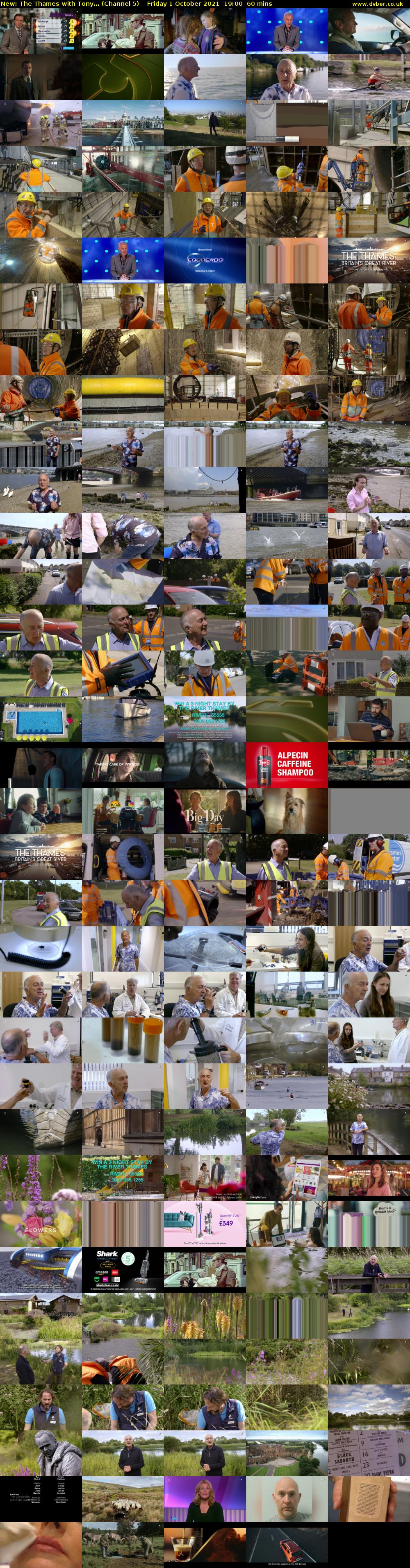 The Thames with Tony... (Channel 5) Friday 1 October 2021 19:00 - 20:00
