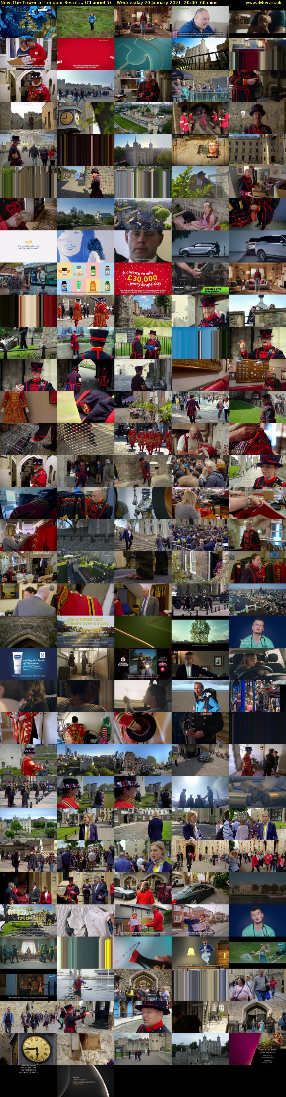 The Tower of London: Secret... (Channel 5) Wednesday 20 January 2021 20:00 - 21:00