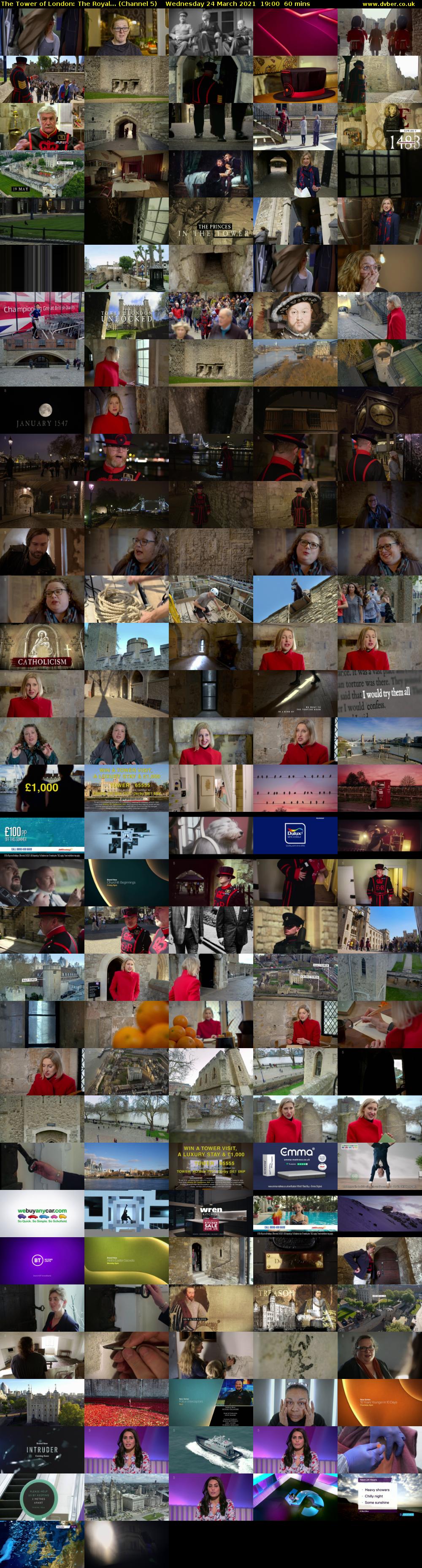 The Tower of London: The Royal... (Channel 5) Wednesday 24 March 2021 19:00 - 20:00