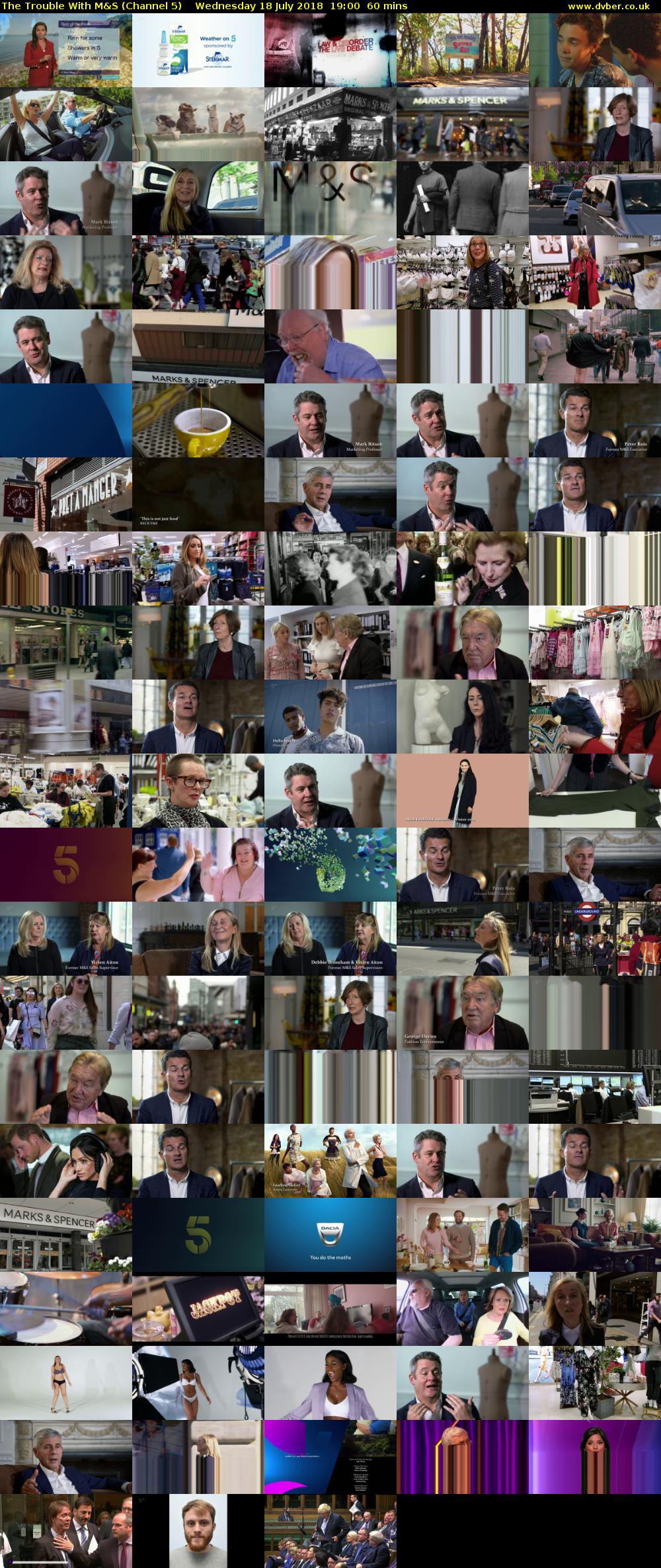 The Trouble With M&S (Channel 5) Wednesday 18 July 2018 19:00 - 20:00