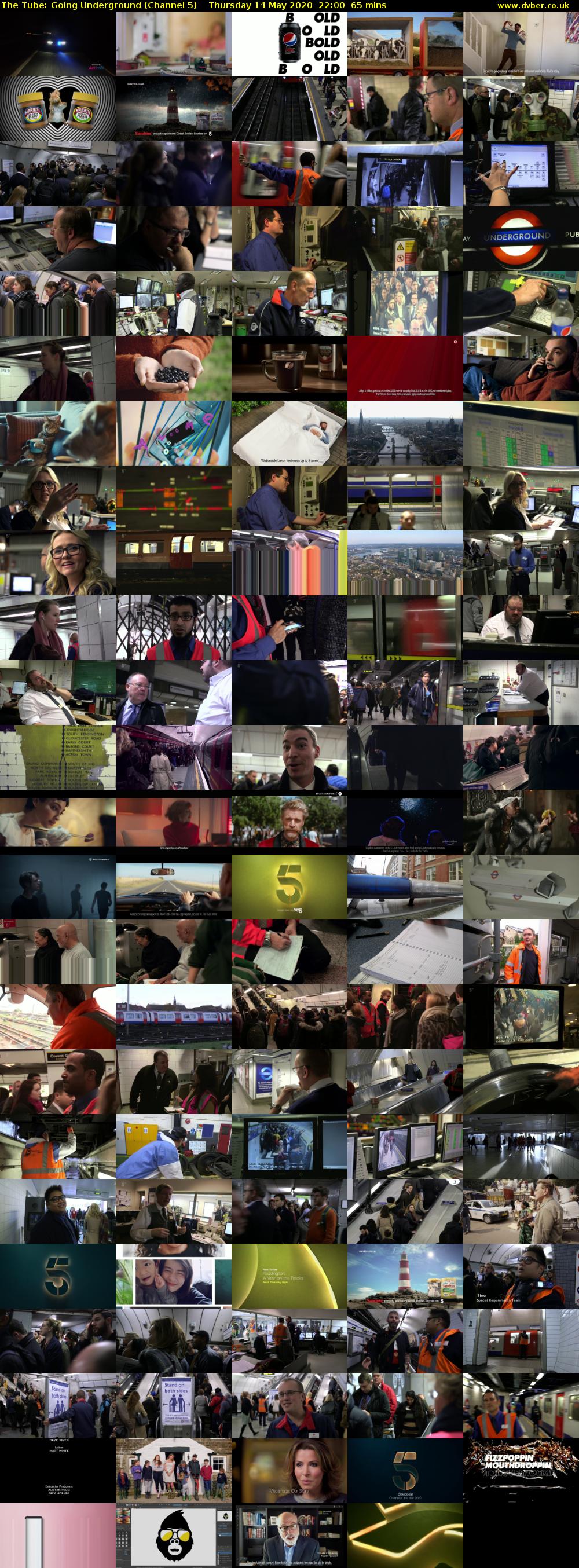 The Tube: Going Underground (Channel 5) Thursday 14 May 2020 22:00 - 23:05