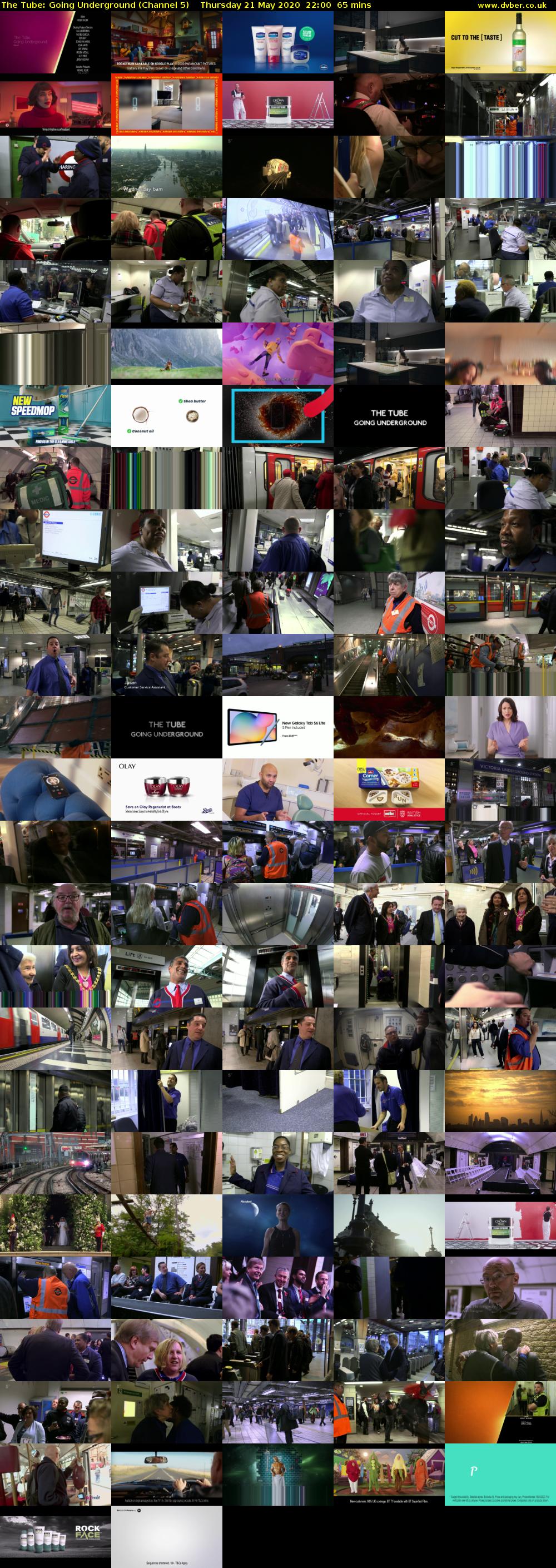 The Tube: Going Underground (Channel 5) Thursday 21 May 2020 22:00 - 23:05