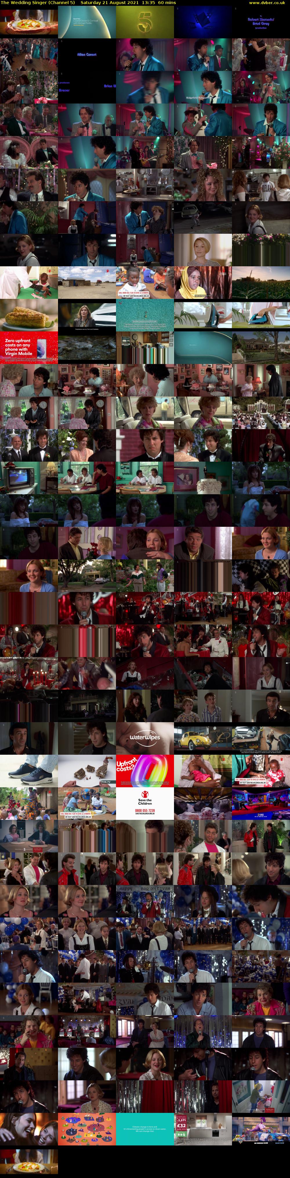 The Wedding Singer (Channel 5) Saturday 21 August 2021 13:35 - 14:35