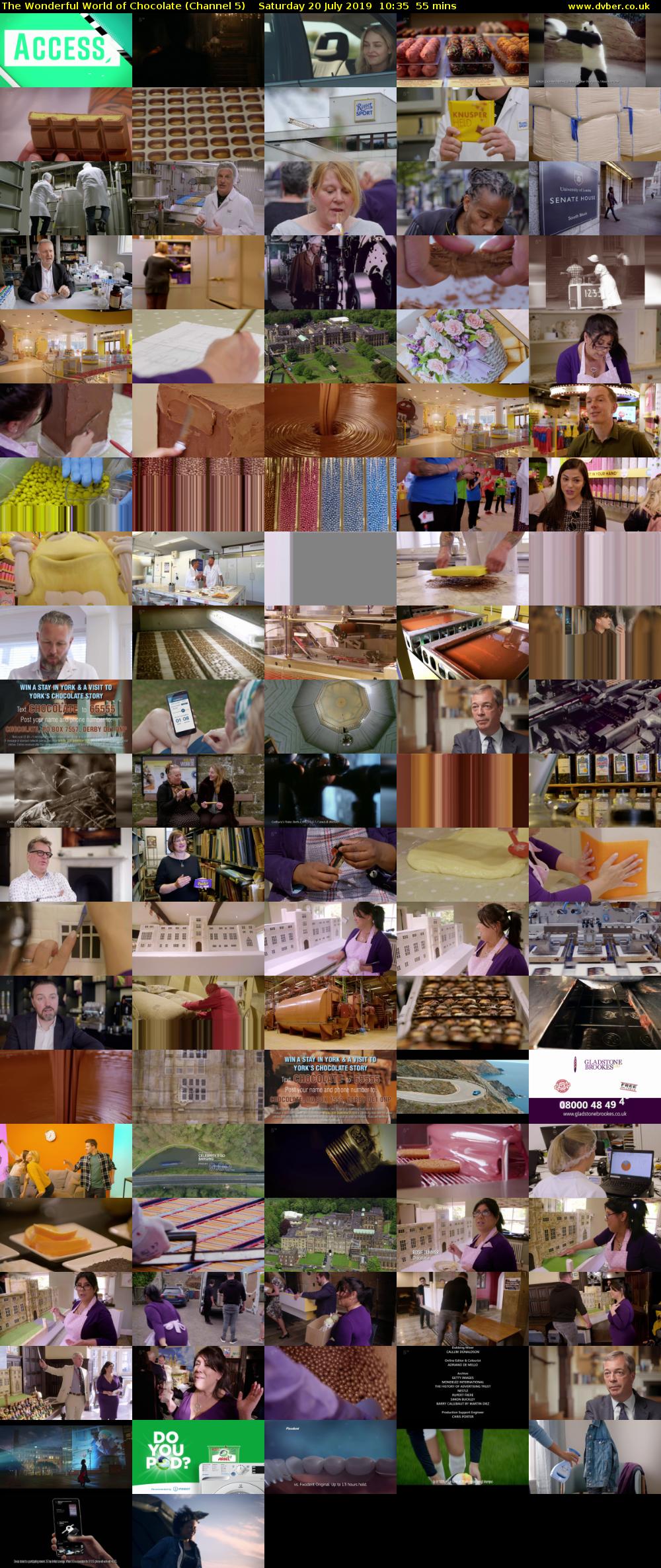 The Wonderful World of Chocolate (Channel 5) Saturday 20 July 2019 10:35 - 11:30