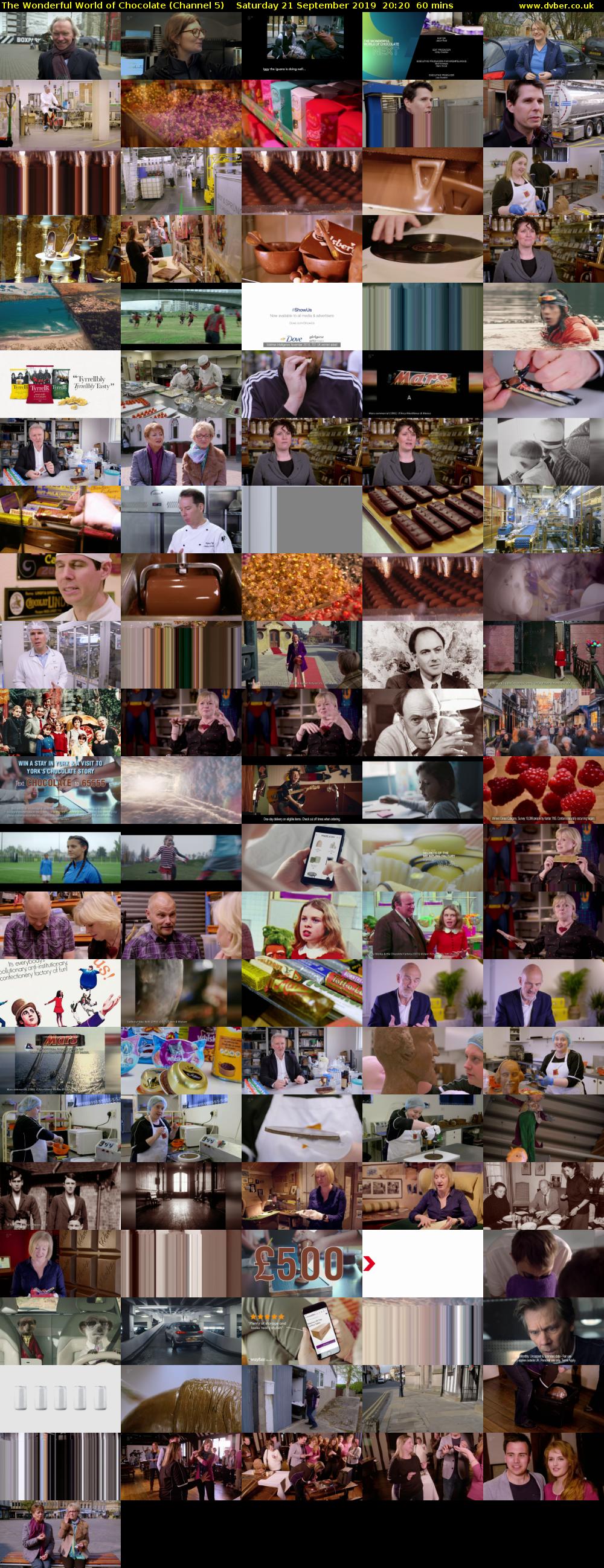 The Wonderful World of Chocolate (Channel 5) Saturday 21 September 2019 20:20 - 21:20