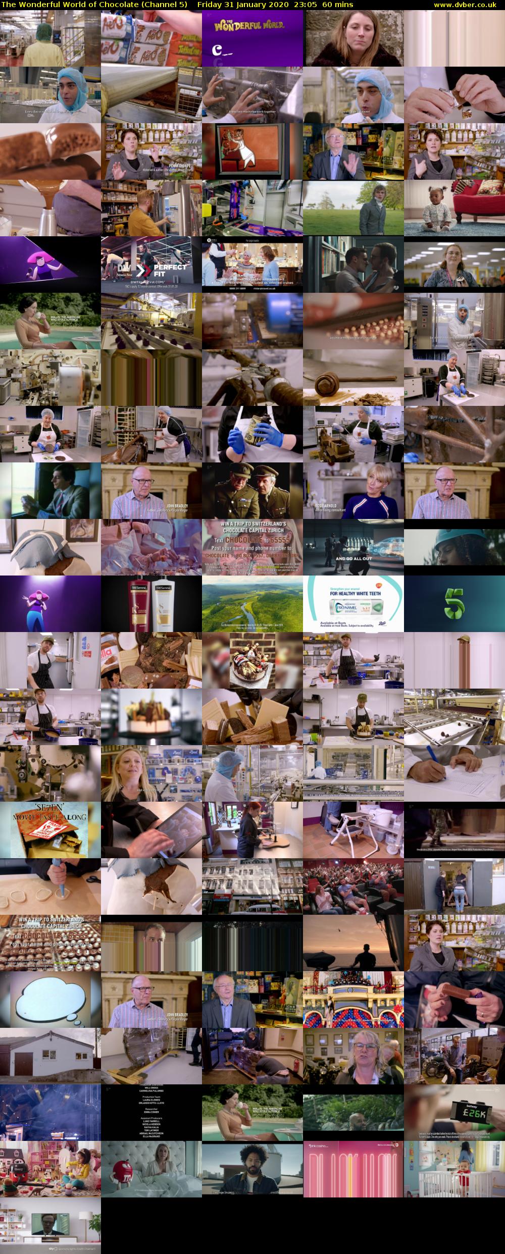 The Wonderful World of Chocolate (Channel 5) Friday 31 January 2020 23:05 - 00:05