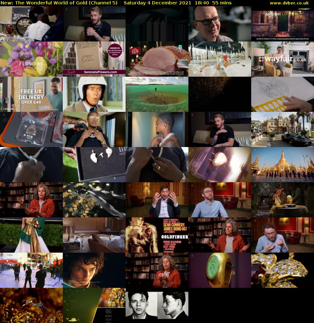 The Wonderful World of Gold (Channel 5) Saturday 4 December 2021 18:40 - 19:35