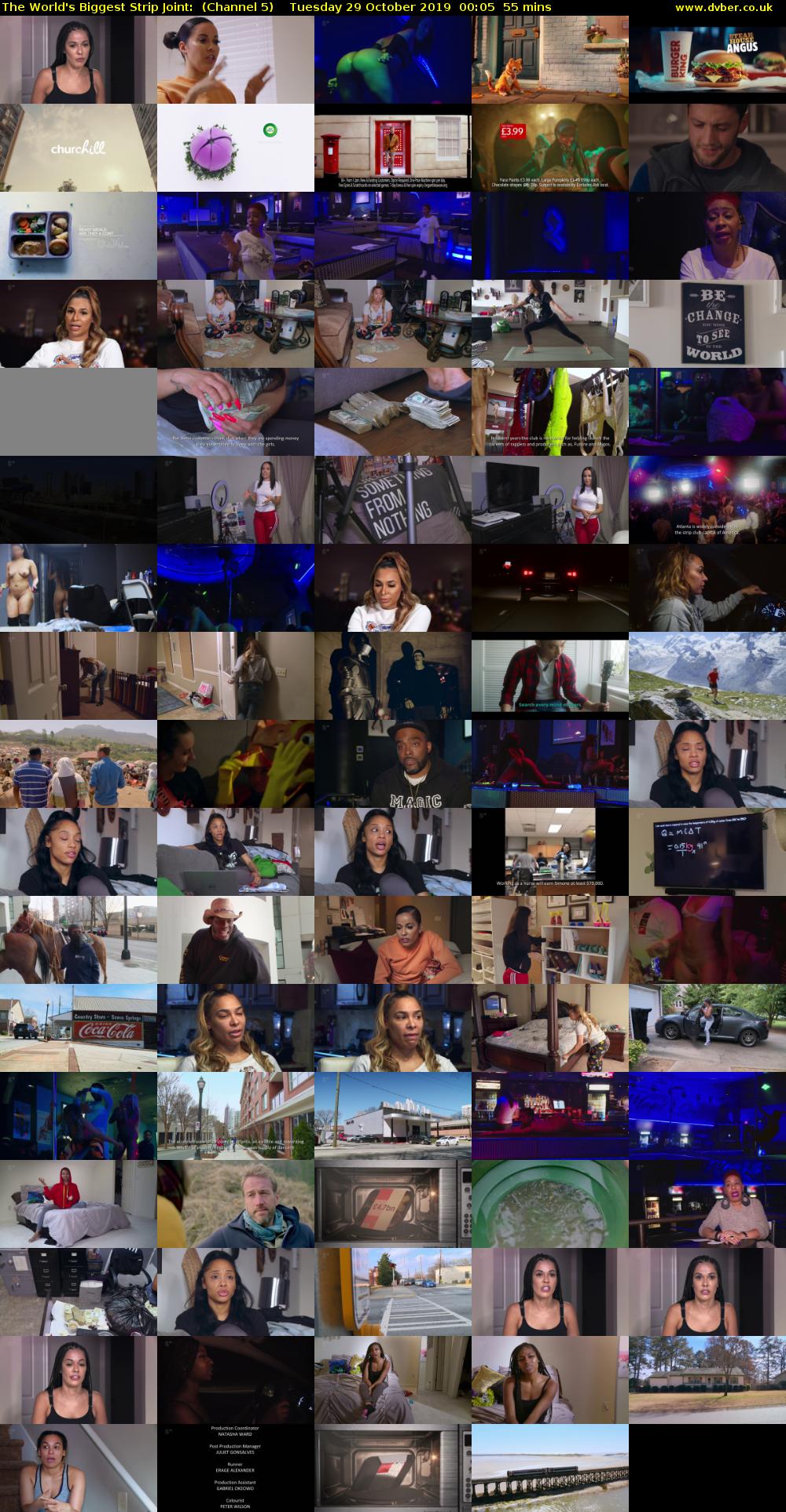 The World's Biggest Strip Joint:  (Channel 5) Tuesday 29 October 2019 00:05 - 01:00