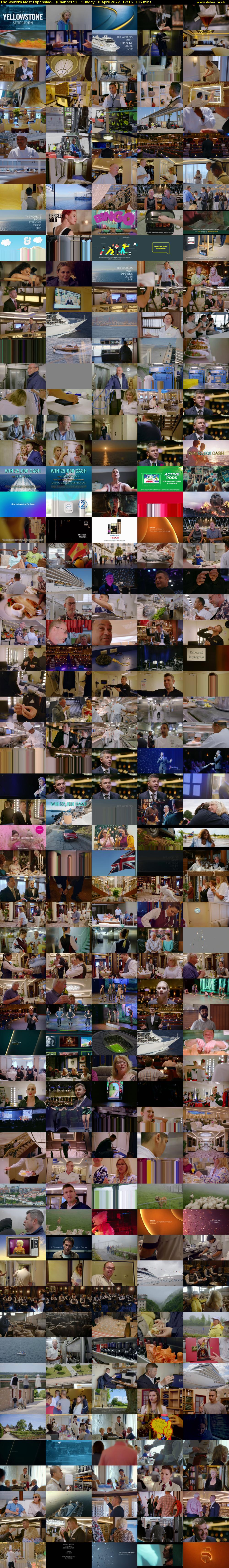 The World's Most Expensive... (Channel 5) Sunday 10 April 2022 17:15 - 19:00