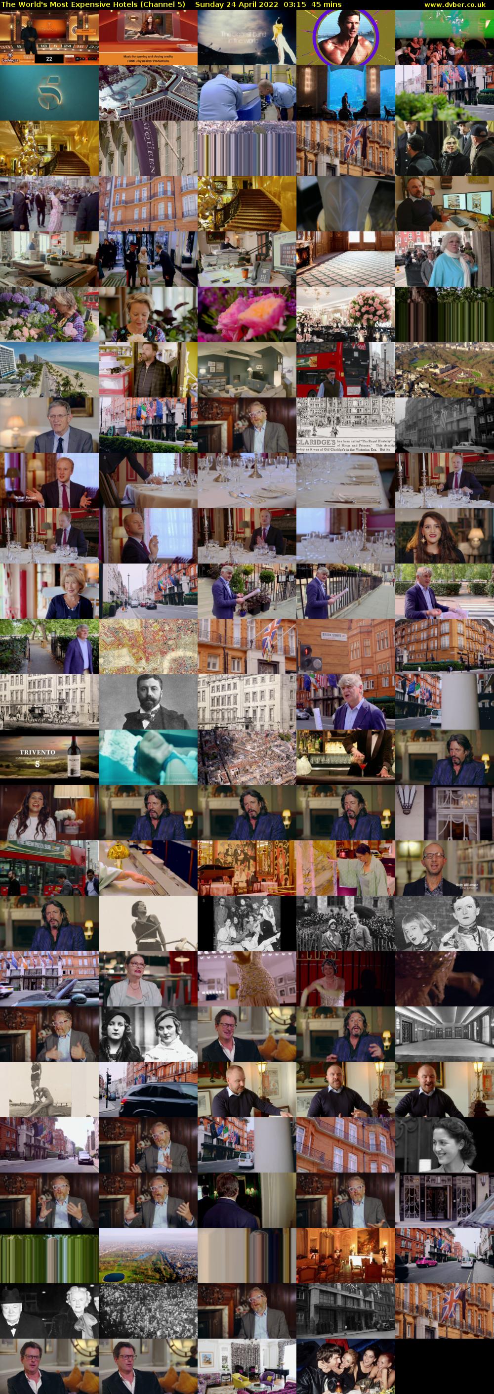 The World's Most Expensive Hotels (Channel 5) Sunday 24 April 2022 03:15 - 04:00