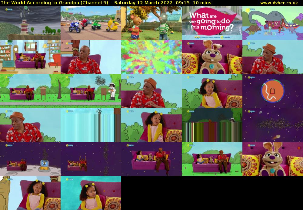 The World According to Grandpa (Channel 5) Saturday 12 March 2022 09:15 - 09:25