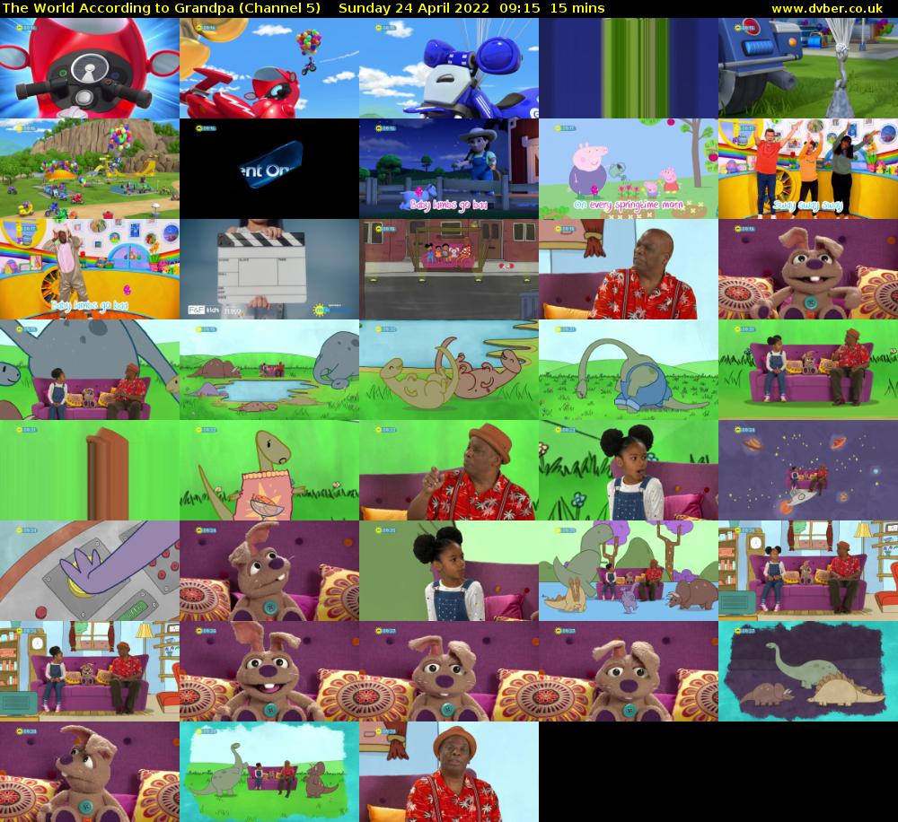 The World According to Grandpa (Channel 5) Sunday 24 April 2022 09:15 - 09:30