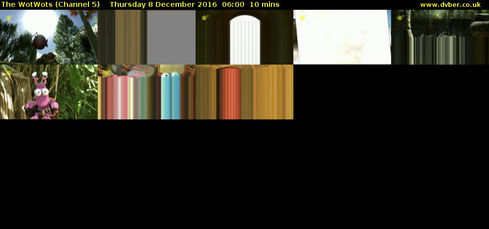 The WotWots (Channel 5) Thursday 8 December 2016 06:00 - 06:10