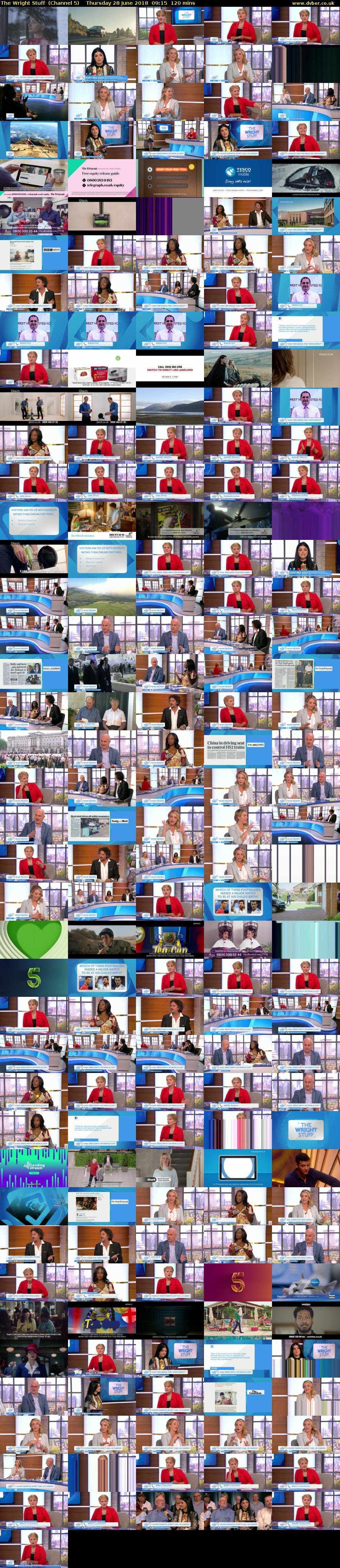 The Wright Stuff  (Channel 5) Thursday 28 June 2018 09:15 - 11:15