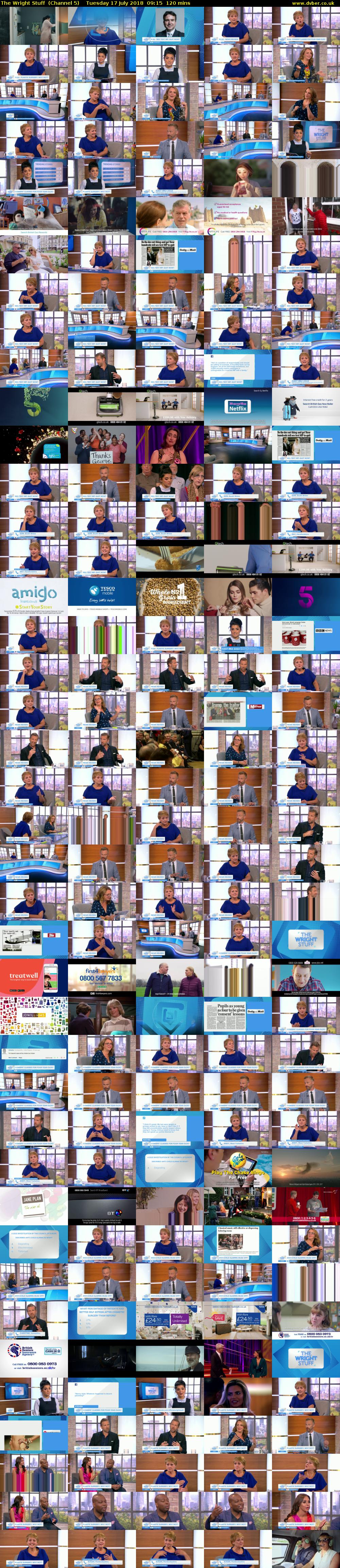 The Wright Stuff  (Channel 5) Tuesday 17 July 2018 09:15 - 11:15