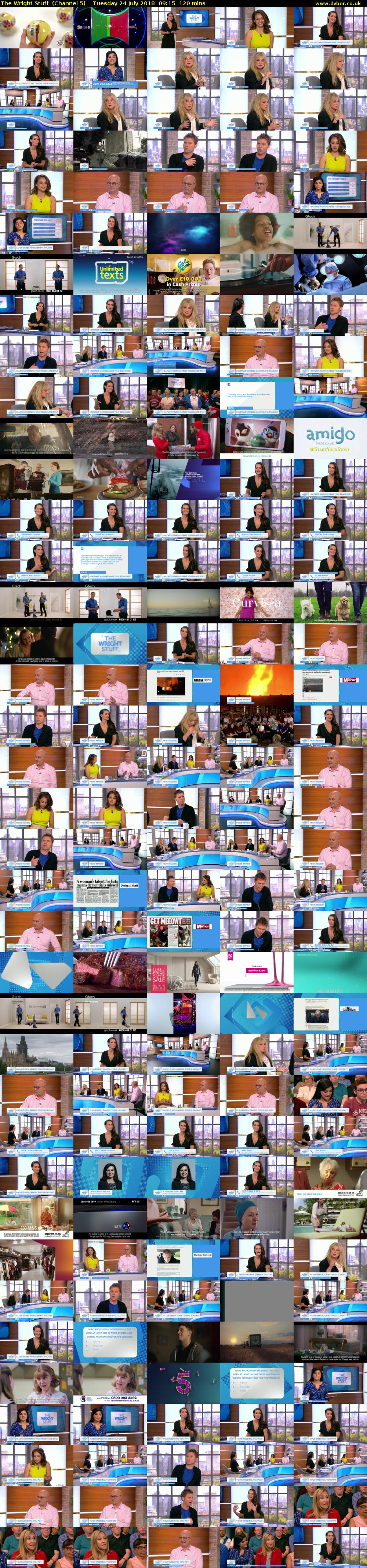 The Wright Stuff  (Channel 5) Tuesday 24 July 2018 09:15 - 11:15