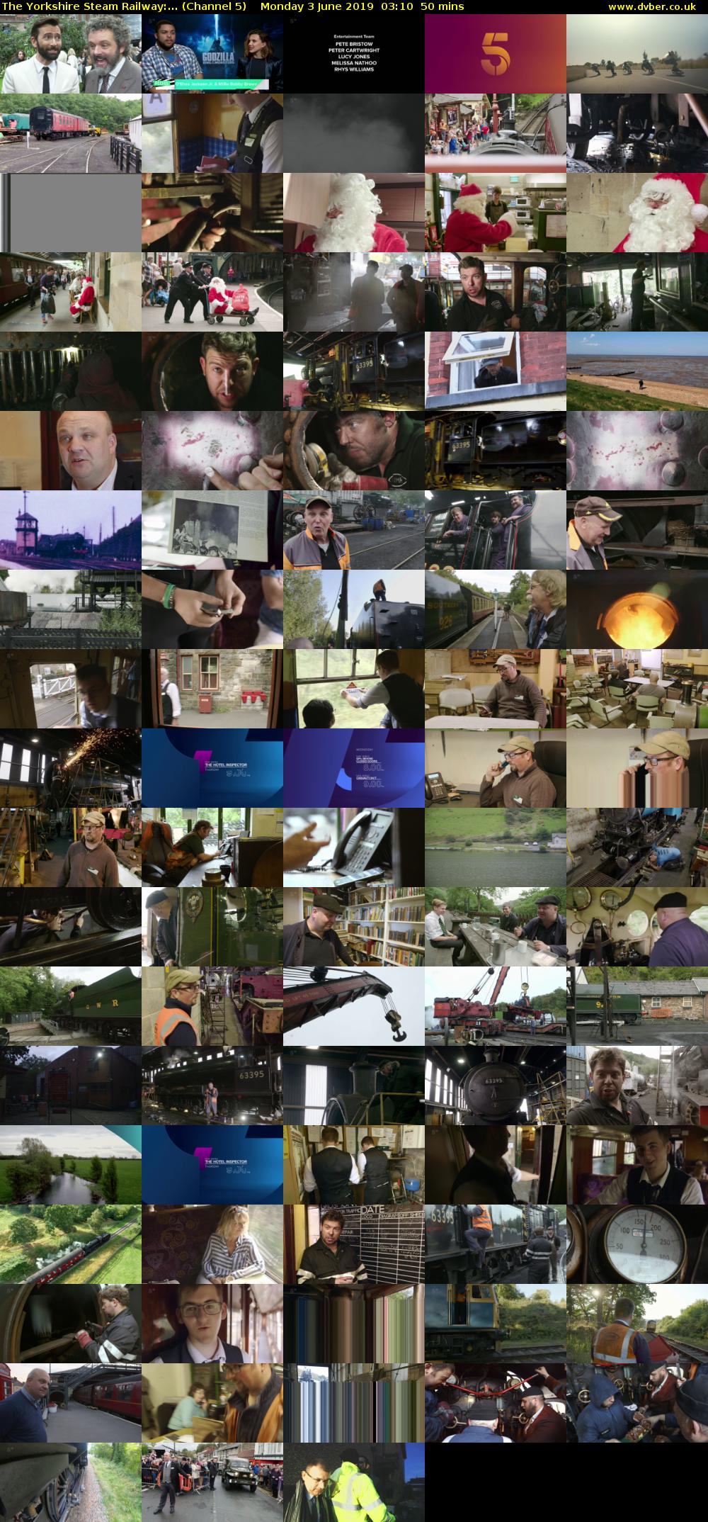 The Yorkshire Steam Railway:... (Channel 5) Monday 3 June 2019 03:10 - 04:00