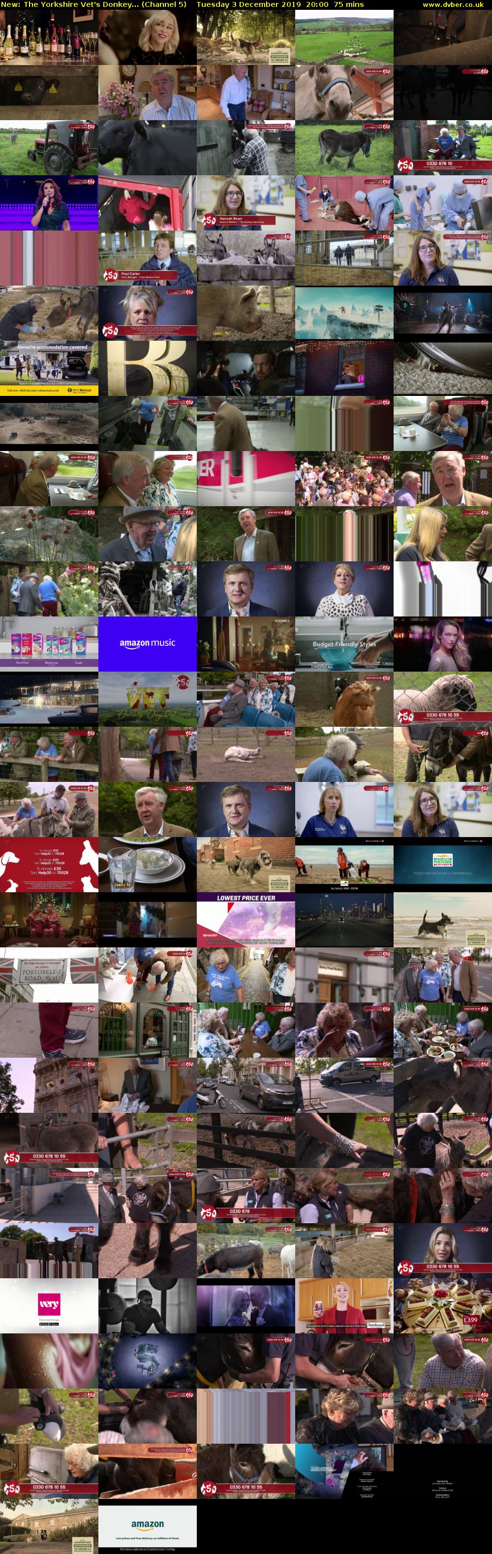 The Yorkshire Vet's Donkey... (Channel 5) Tuesday 3 December 2019 20:00 - 21:15