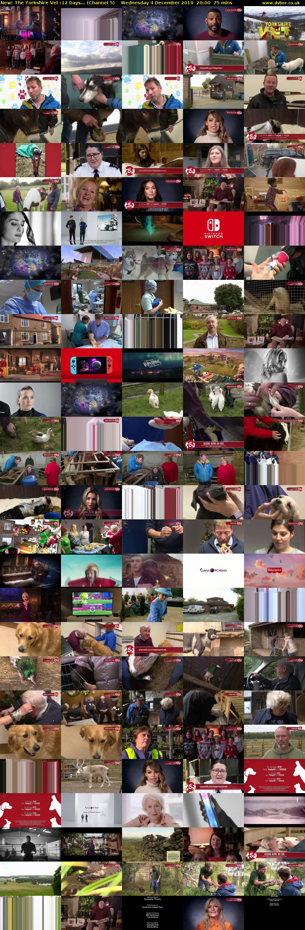 The Yorkshire Vet :12 Days... (Channel 5) Wednesday 4 December 2019 20:00 - 21:15