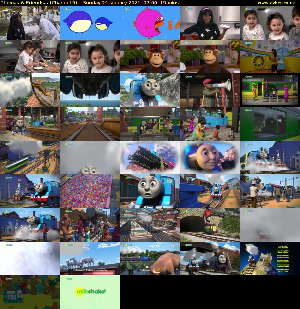 Thomas & Friends... (Channel 5) Sunday 24 January 2021 07:00 - 07:15