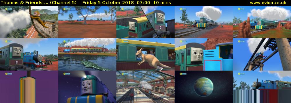 Thomas & Friends:... (Channel 5) Friday 5 October 2018 07:00 - 07:10