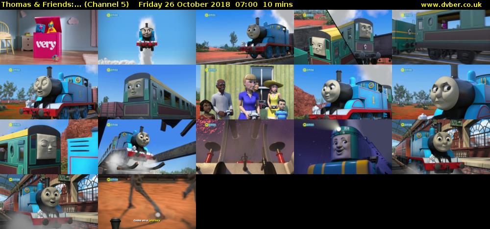 Thomas & Friends:... (Channel 5) Friday 26 October 2018 07:00 - 07:10