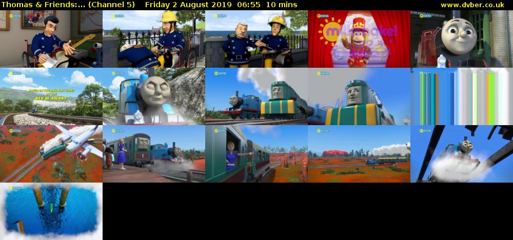 Thomas & Friends:... (Channel 5) Friday 2 August 2019 06:55 - 07:05