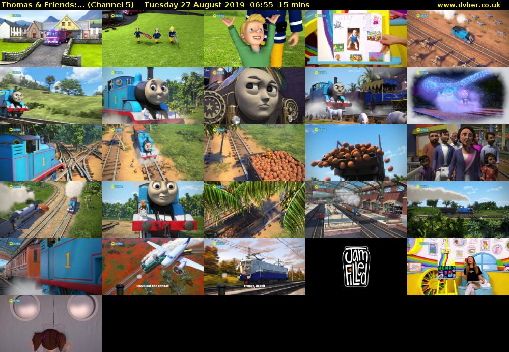 Thomas & Friends:... (Channel 5) Tuesday 27 August 2019 06:55 - 07:10