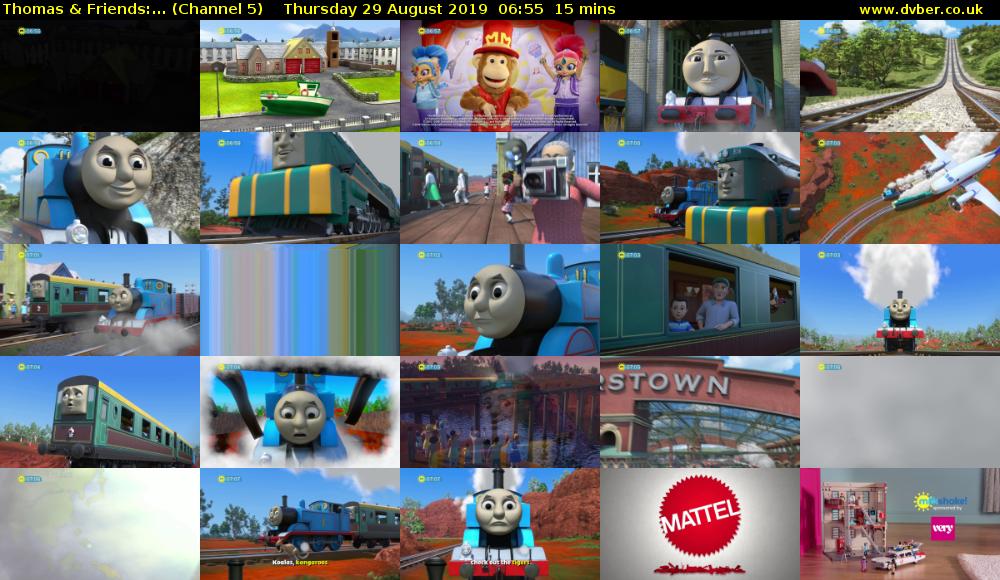 Thomas & Friends:... (Channel 5) Thursday 29 August 2019 06:55 - 07:10
