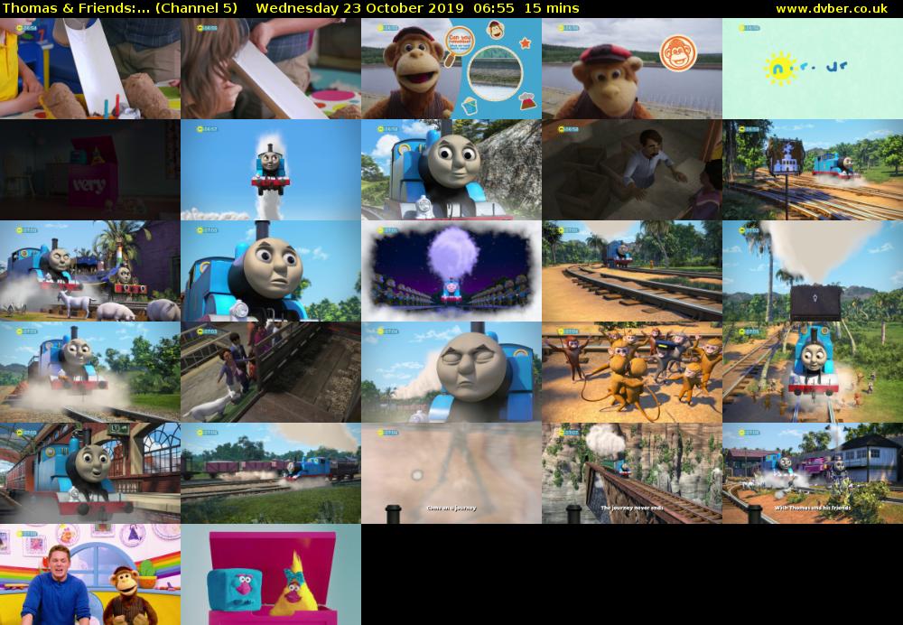 Thomas & Friends:... (Channel 5) Wednesday 23 October 2019 06:55 - 07:10