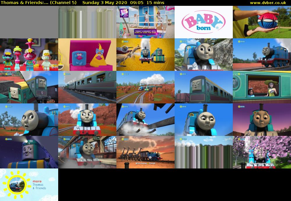Thomas & Friends:... (Channel 5) Sunday 3 May 2020 09:05 - 09:20