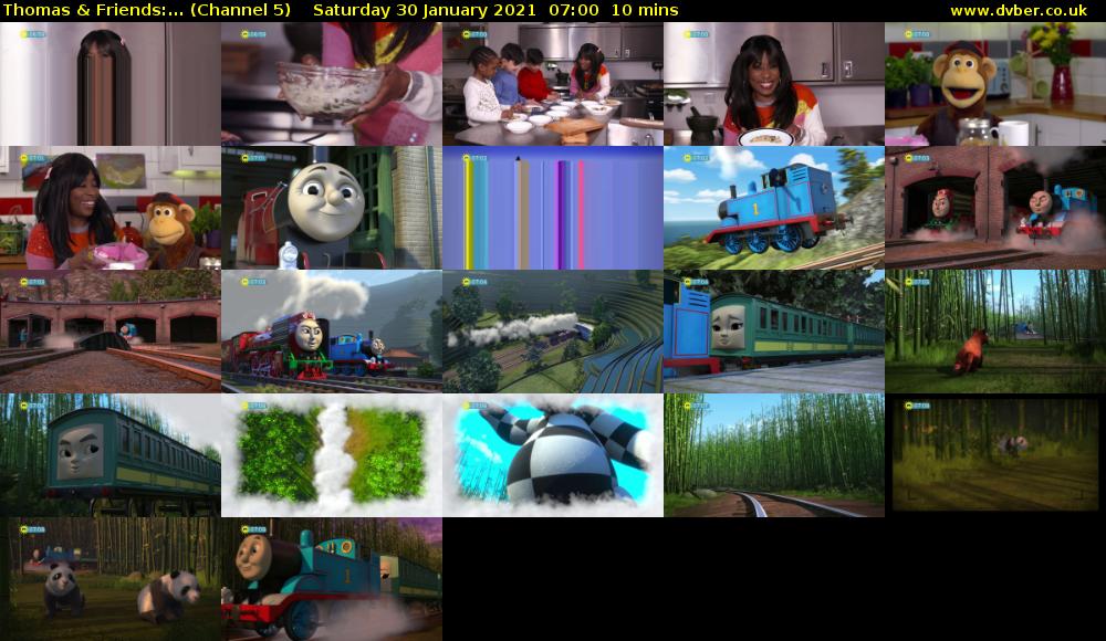 Thomas & Friends:... (Channel 5) Saturday 30 January 2021 07:00 - 07:10