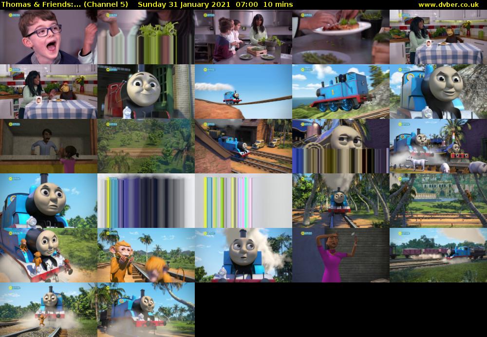 Thomas & Friends:... (Channel 5) Sunday 31 January 2021 07:00 - 07:10