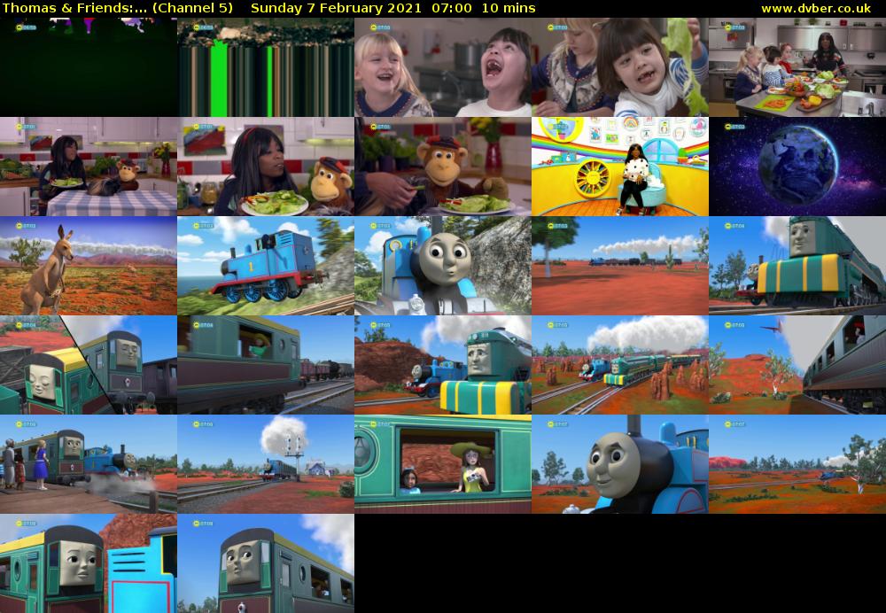Thomas & Friends:... (Channel 5) Sunday 7 February 2021 07:00 - 07:10